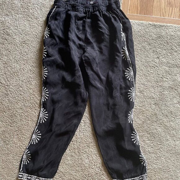 Johnny Was Pants - Johnny Was Workshop Black Boho Pants Size S